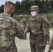 U.S. Army Europe Commanding General coins Soldiers during Combined Resolve XIV