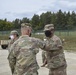 U.S. Army Europe Commanding General coins Soldiers during Combined Resolve XIV