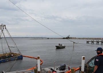 Coast Guard Sector Mobile Pollution Responders monitor pollution containment, cleanup in Pensacola, Florida, following Hurricane Sally