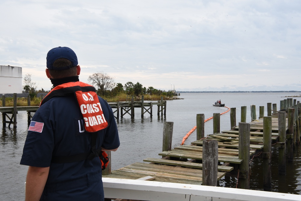 Coast Guard Sector Mobile Pollution Responders monitor pollution containment, cleanup in Pensacola, Florida, following Hurricane Sally