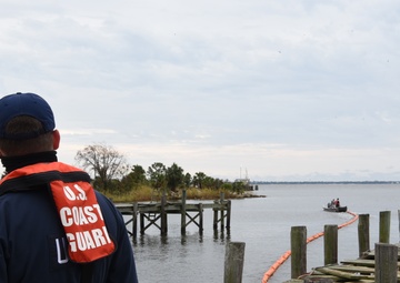 Coast Guard Sector Mobile Pollution Responders monitor pollution containment, cleanup in Pensacola, Florida, following Hurricane Sally