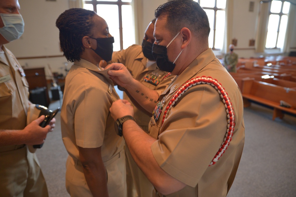 Sailor Earns Title of Master Chief Petty Officer at Training Support Center Great Lakes Ceremony