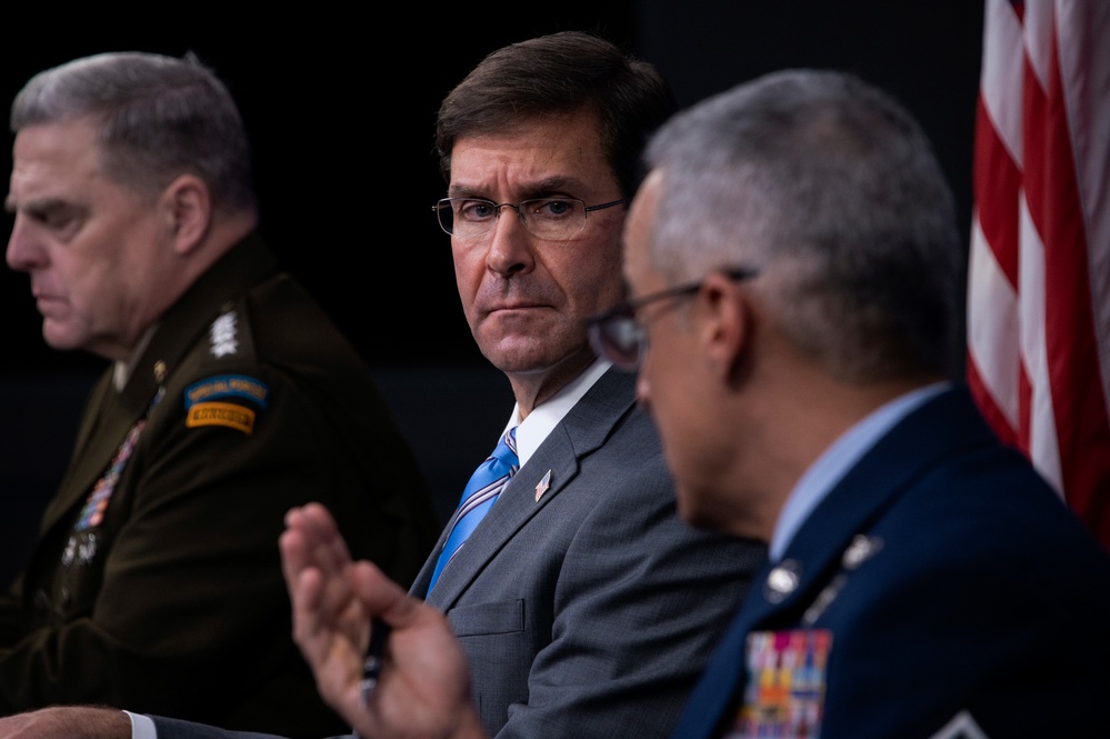 Secretary Esper, Chairman and Senior Enlisted Advisor Host Town Hall