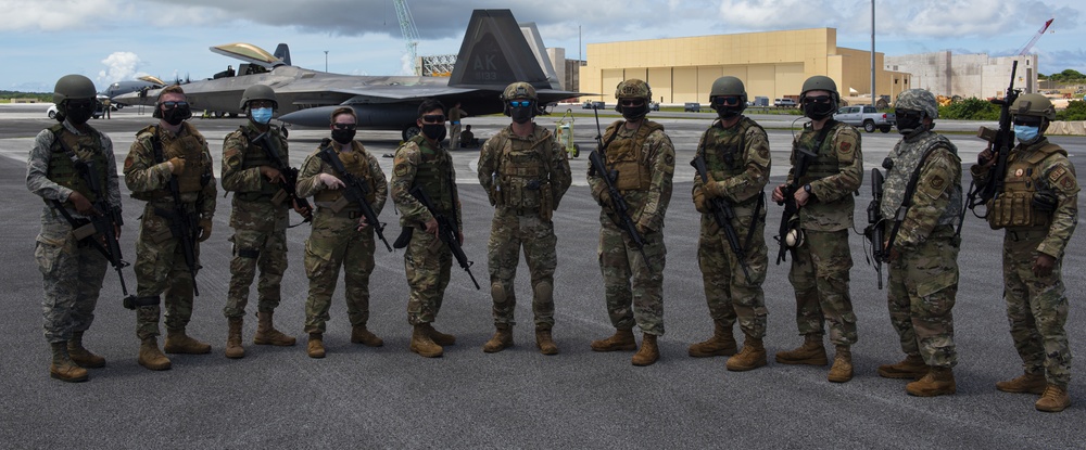 F-22s Perform Hot Refuel with ACE Airmen