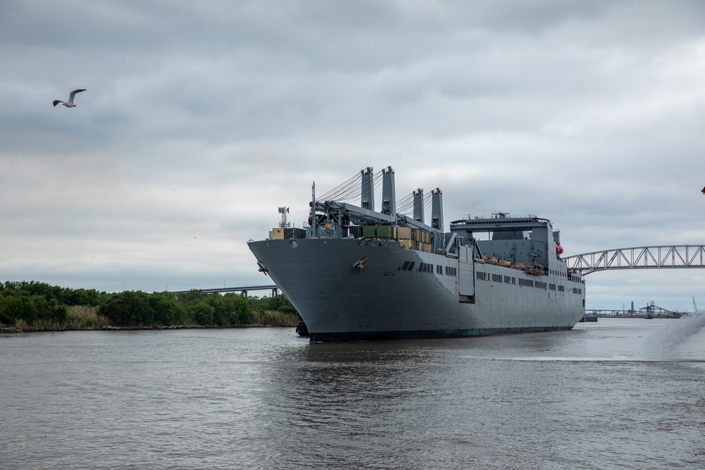 USNS Fisher arrives at Port Arthur