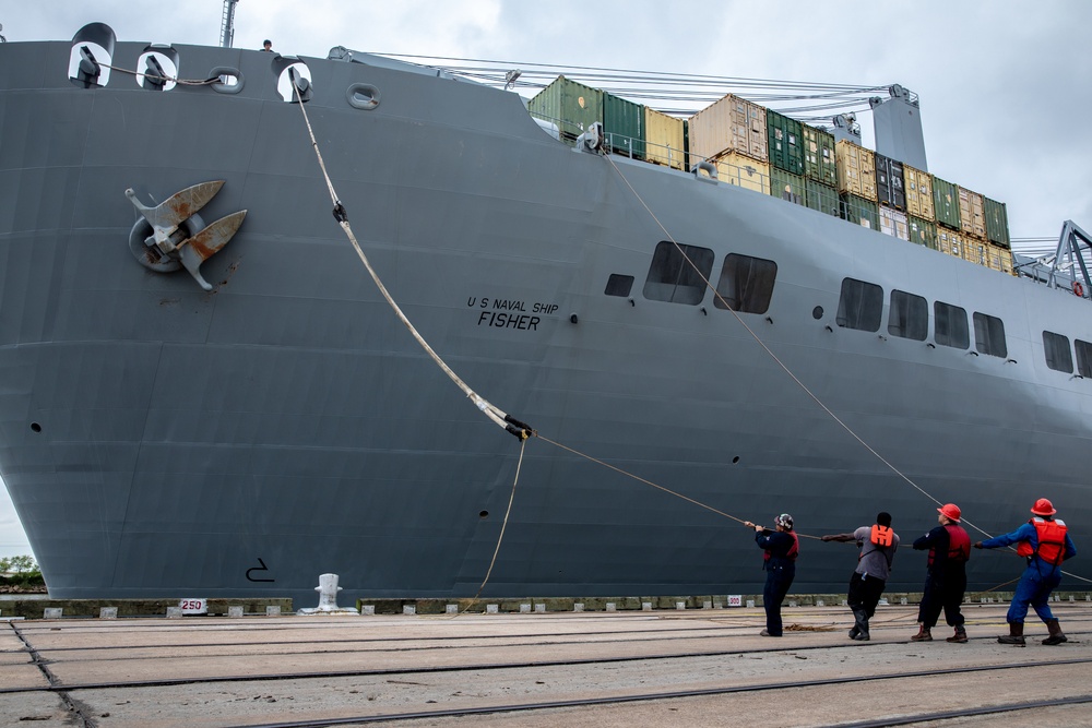 USNS Fisher arrives at Port Arthur