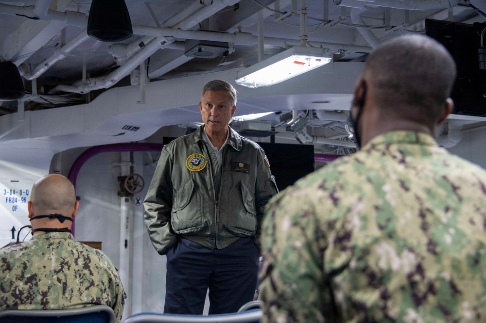 Ike Condcuts Maintenance in Naval Station Norfolk