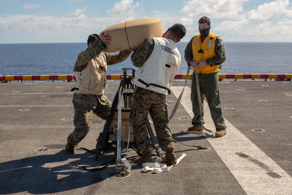 Marines with the 31st MEU, prepare and demonstrate the TACN system