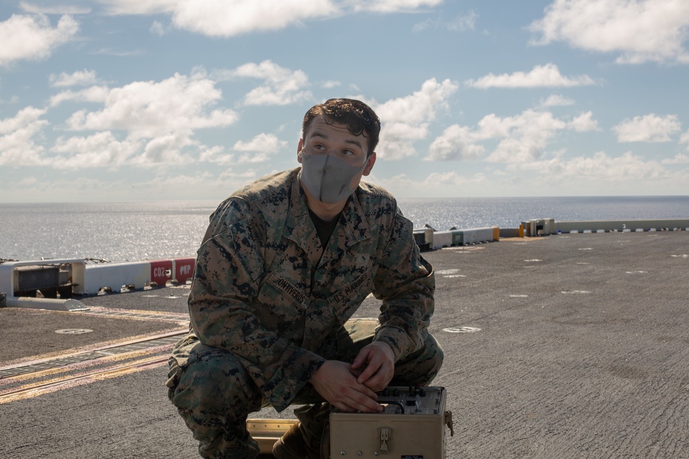 Marines with the 31st MEU, prepare and demonstrate the TACN system