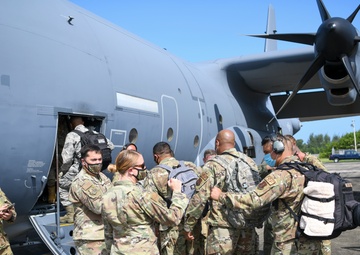 156th Contingency Response Group Airmen depart Muñiz for training