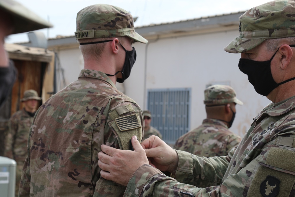 Headquarters and Headquarters Company, 2nd Battalion, 135th Infantry Regiment Patching Ceremony