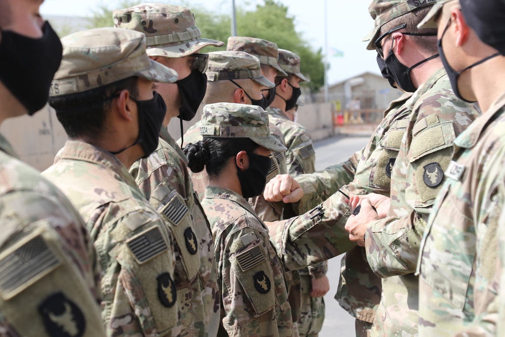 Headquarters and Headquarters Company, 2nd Battalion, 135th Infantry Regiment Patching Ceremony