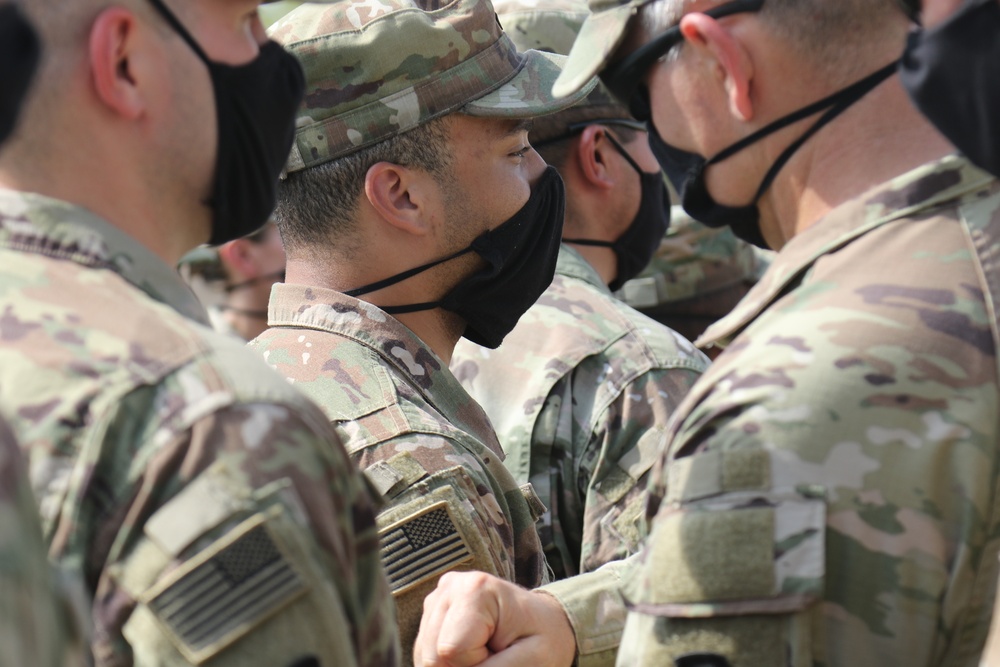 Headquarters and Headquarters Company, 2nd Battalion, 135th Infantry Regiment Patching Ceremony