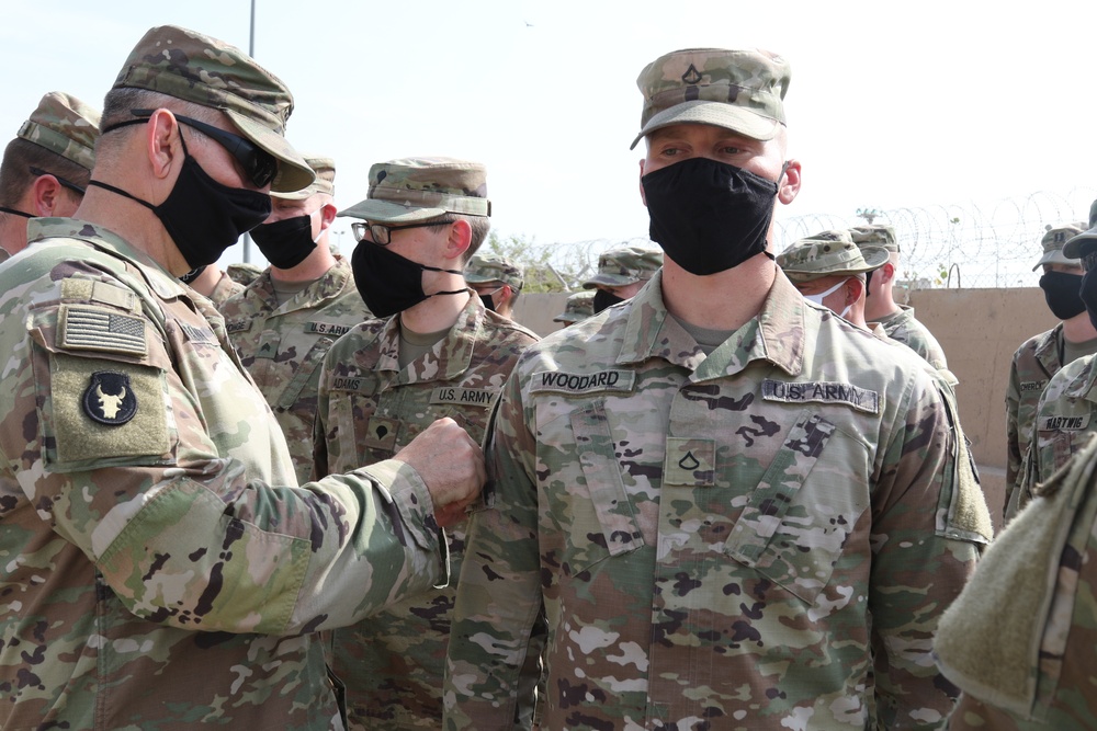 Headquarters and Headquarters Company, 2nd Battalion, 135th Infantry Regiment Patching Ceremony