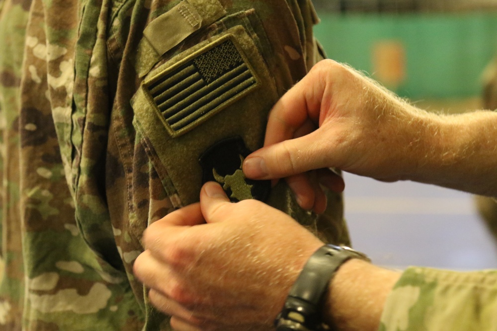 Bravo Compmany, 2nd Battalion, 135th Infantry Regiment Patching Ceremony