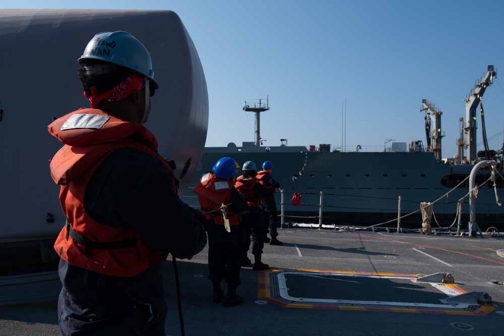 USS Princeton, USNS Leroy Grumman (T-AO 195) conduct RAS