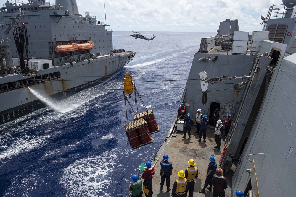 USS New Orleans Underway Replenishment with USNS John Ericsson