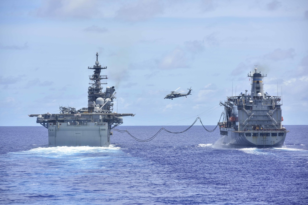 USS New Orleans Underway Replenishment with USNS John Ericsson