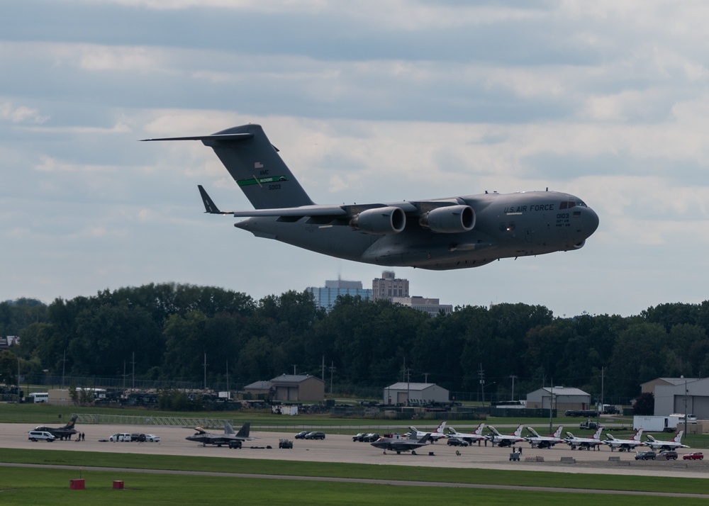 Air Force Demonstration Teams fly at the 2020 London SkyDrive Airshow