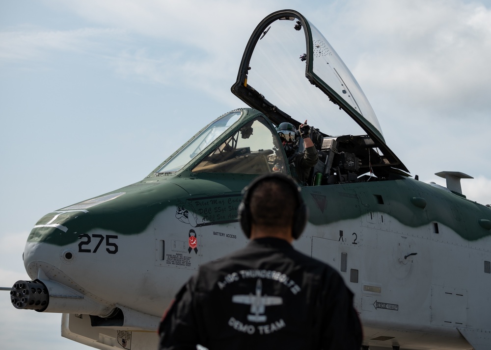 Air Force Demonstration Teams fly at the 2020 London SkyDrive Airshow