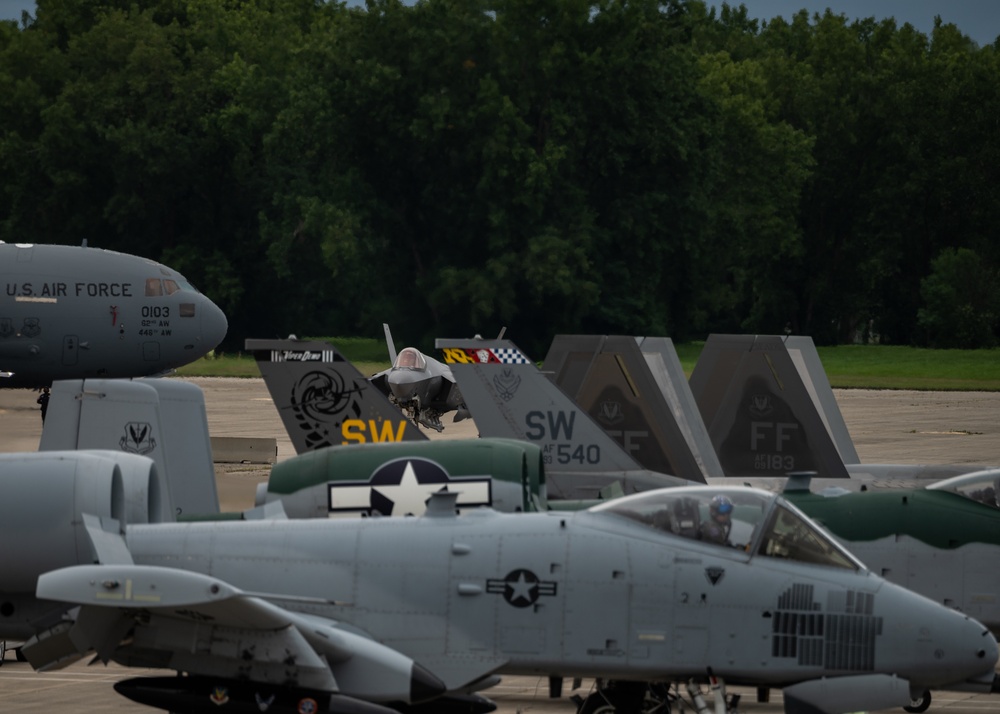 Air Force Demonstration Teams fly at the 2020 London SkyDrive Airshow
