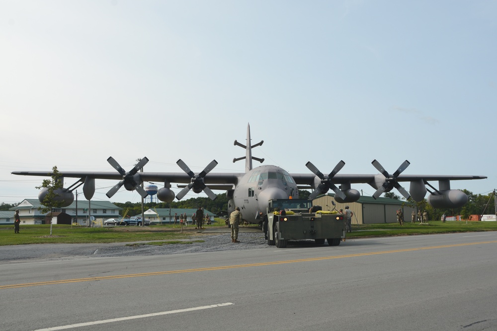 C-130 Static display relocated at Fort Indiantown Gap