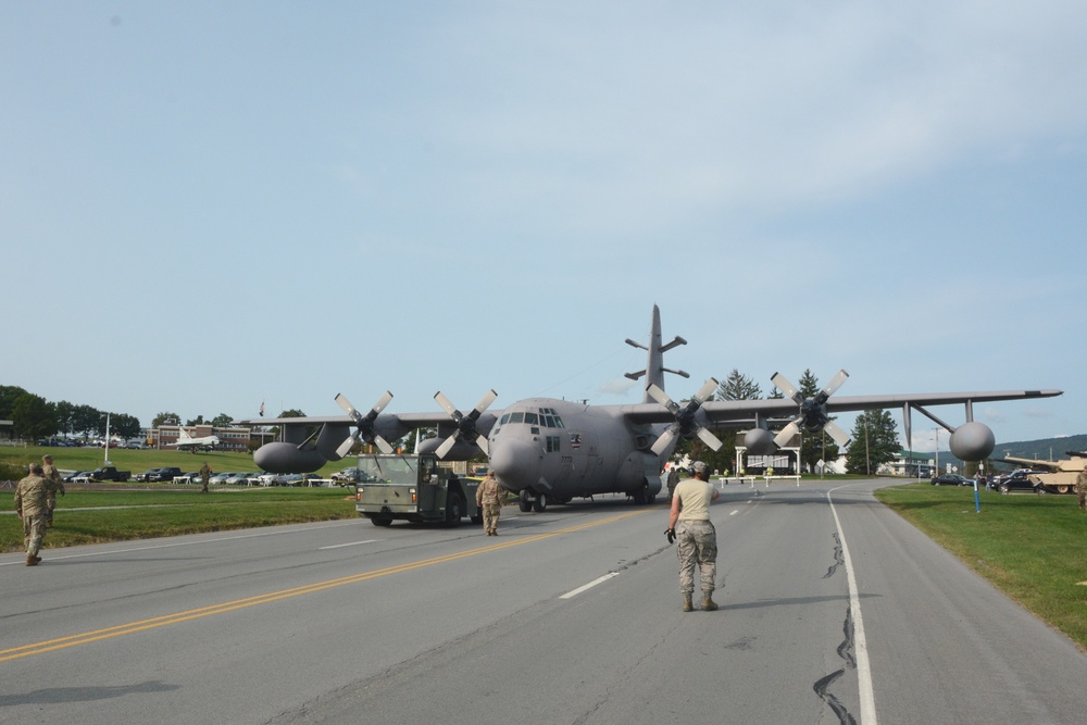 C-130 Static display relocated at Fort Indiantown Gap