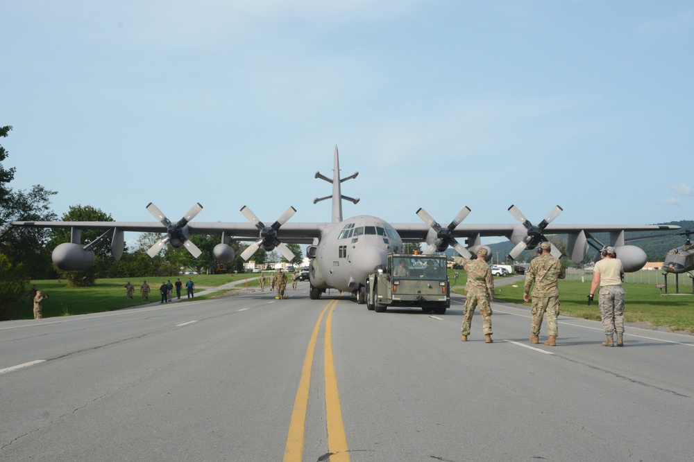 C-130 Static display relocated at Fort Indiantown Gap