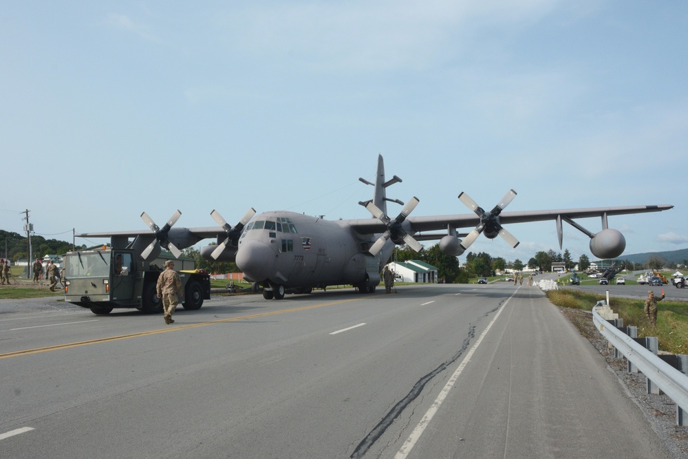 C-130 Static display relocated at Fort Indiantown Gap