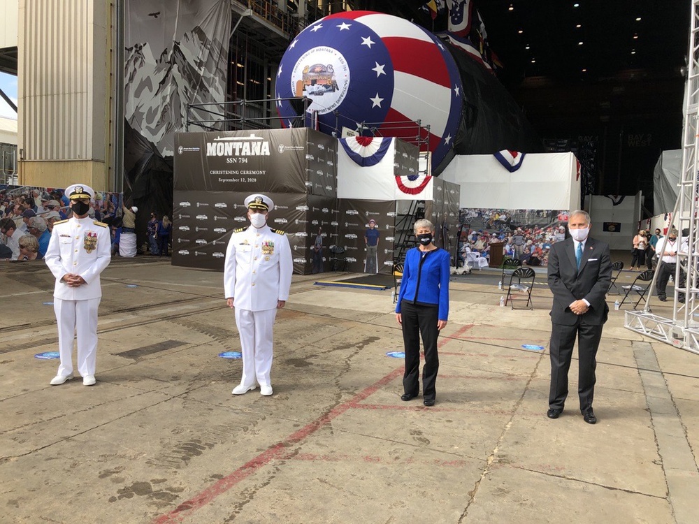 Under SECNAV USS Montana Christening
