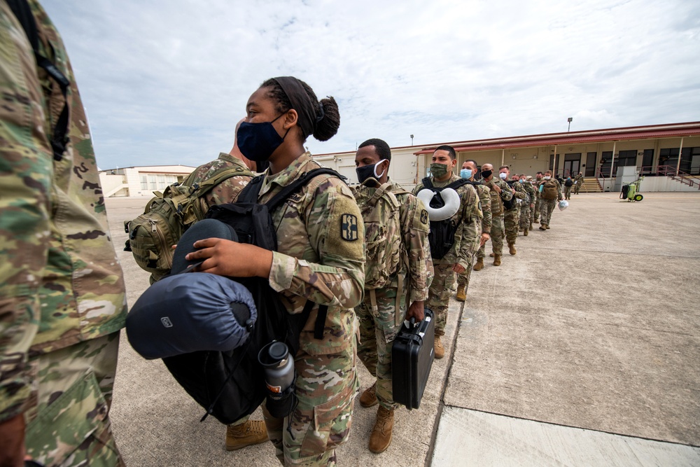502LRS help UAMTF Soldiers return home