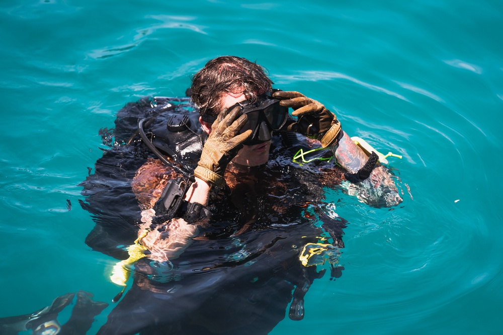 Underwater Construction Team 2 Inspects Pier in Tinian