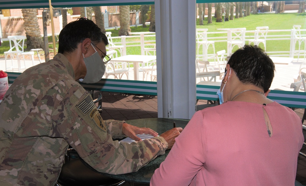 1st TSC supports a blood drive at the U.S. Embassy in Kuwait