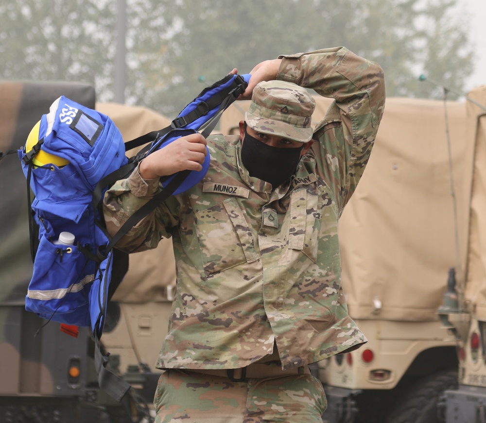 Oregon National Guard members make ready for firefighting efforts