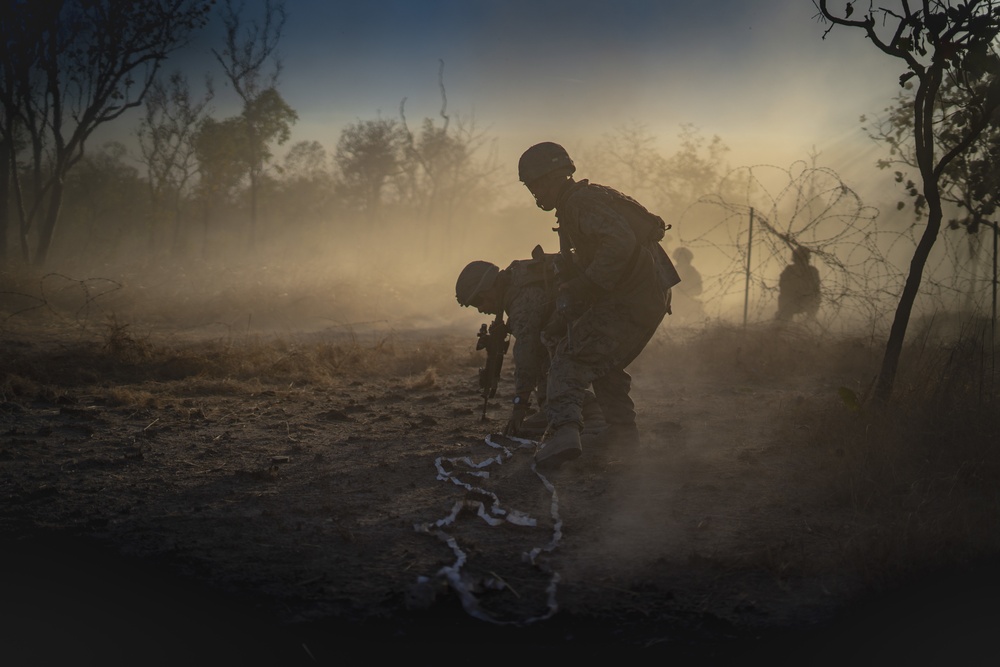 Marines and ADF work together to conduct bang rushes