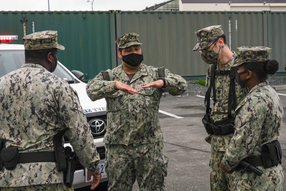 U.S. Navy Security Forces Train for High Risk Traffic Stops
