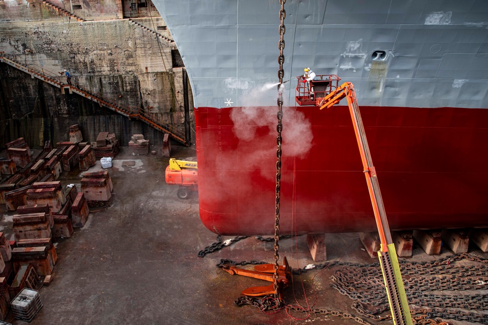 USS Mount Whitney conducts regularly scheduled overhaul