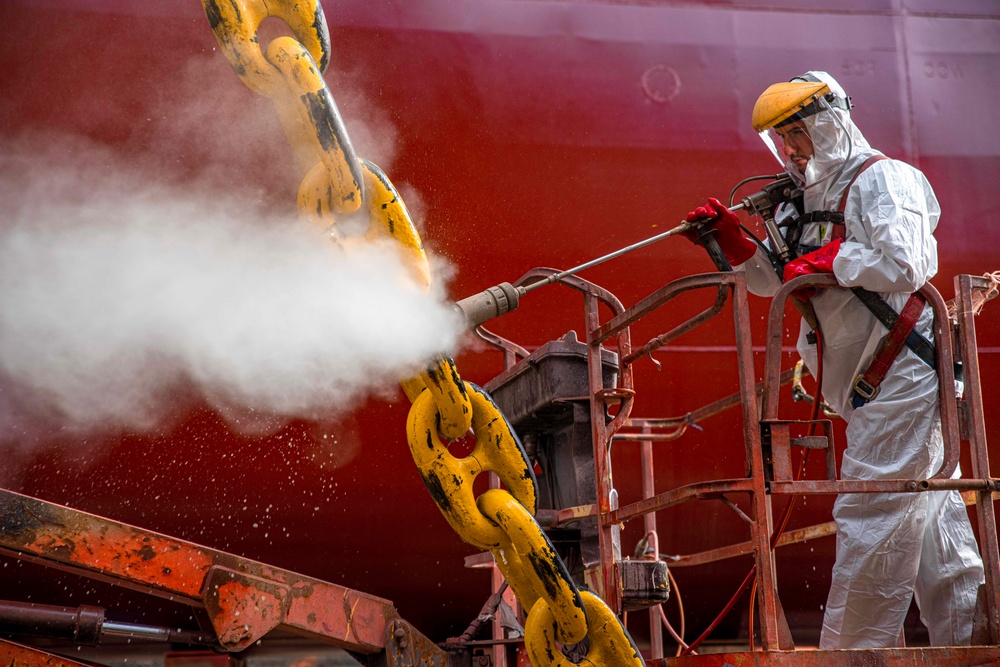 USS Mount Whitney conducts regularly scheduled overhaul