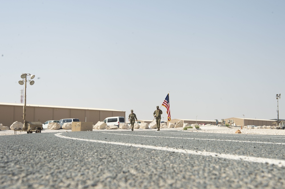 Deployed service members honor 9/11 victims with remembrance walk