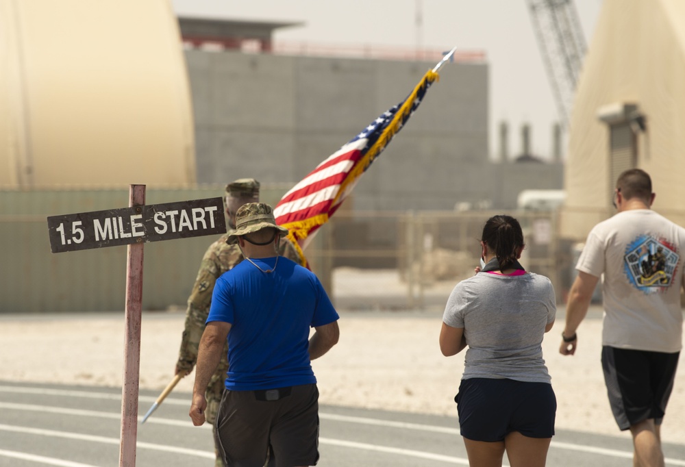 Deployed service members honor 9/11 victims with remembrance walk