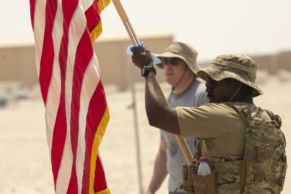 Deployed service members honor 9/11 victims with remembrance walk