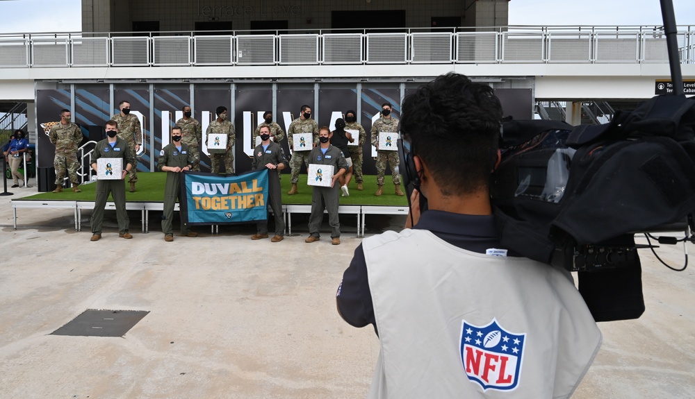 Thunder Airmen recognized at Jacksonville Jaguars game