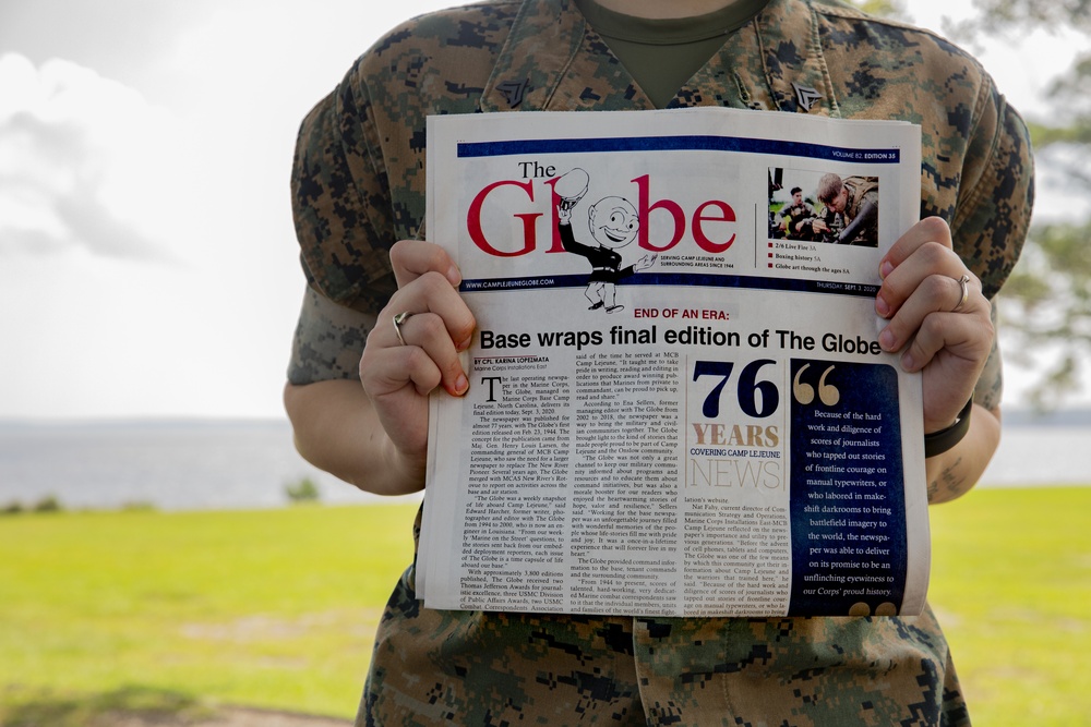 After 76 years The Globe releases it’s last edition on MCB Camp Lejeune and MCAS NR