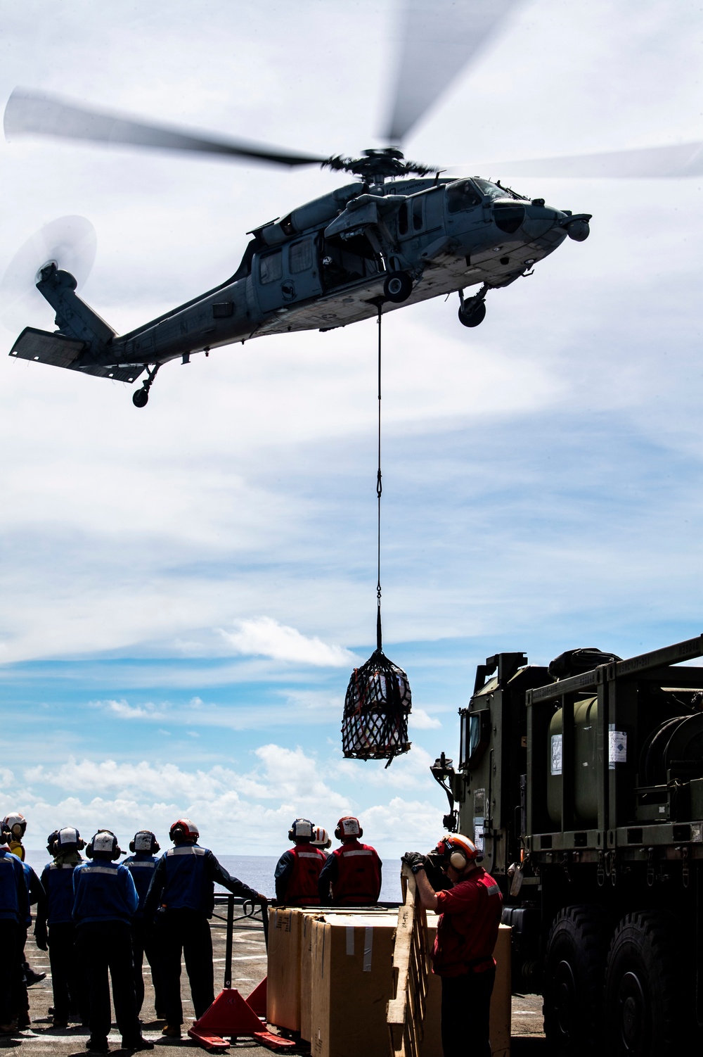 USS Germantown (LSD 42) and USS New Orleans (LPD 18) Conduct a RAS with USNS John Ericsson (T-AO 194)
