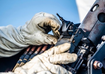 Sailors Participate in a .50-Caliber Live-Fire Exercise Aboard USS Germantown (LSD 42)