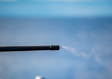 Sailors Participate in a .50-Caliber Live-Fire Exercise Aboard USS Germantown (LSD 42)