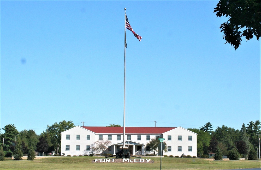 American Flag and Fort McCoy