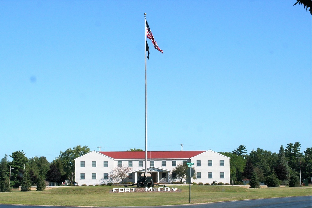 American Flag and Fort McCoy