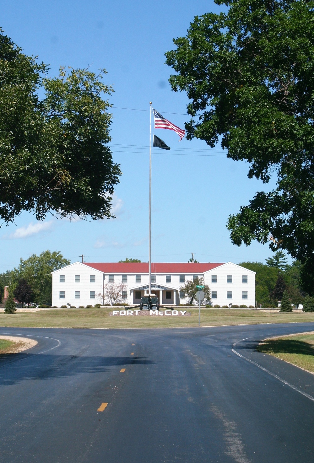 American Flag and Fort McCoy