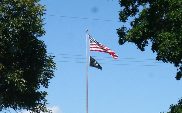 American Flag and Fort McCoy